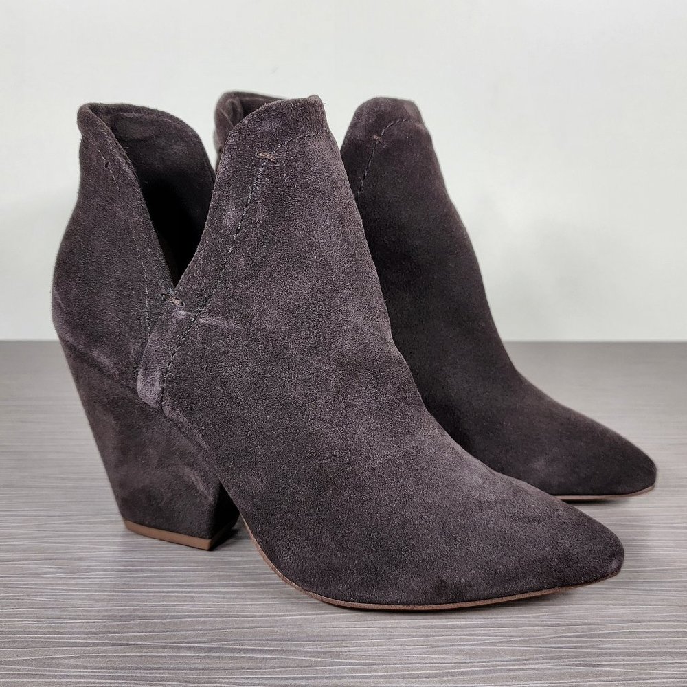 Splendid Cheryl Split Shaft Bootie, Brown Suede, Womens Size 9 & 9.5